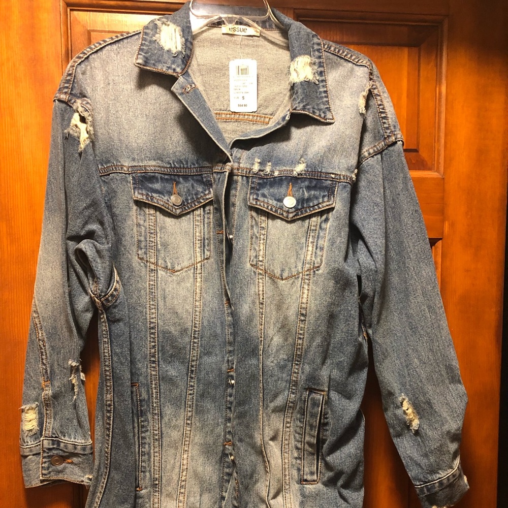 Oversized jean jacket